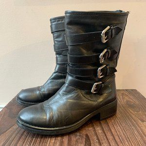 Aquatalia Black Buckle Boots